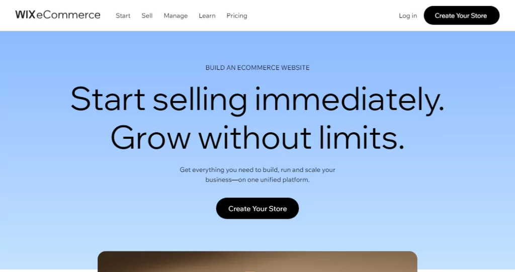 wix ecommerce platform