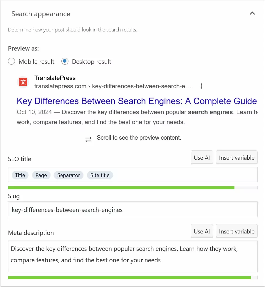 optimize search appearance in yoast seo to follow mobile best practices
